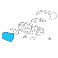 OEM 2020 Lincoln Navigator GLASS ASY - REAR VIEW OUTER MI Diagram - LL1Z-17K707-A