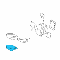OEM 2010 Toyota Sequoia Seat Cushion Pad Diagram - 71611-0C100