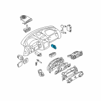 OEM 2001 Dodge Stratus Switch-Hazard Warning Diagram - MR320634