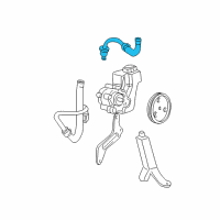 OEM 1999 Jeep Grand Cherokee Power Steering Hose Diagram - 52088453