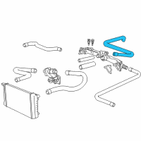 OEM 1998 BMW 740i Water Hose Radiator And Engine Return Diagram - 64-21-8-390-319