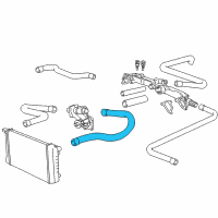 OEM 1994 BMW 740iL Radiator Coolant Hose Upper Diagram - 11-53-1-741-408