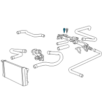 OEM 1998 BMW 740i Water Temperature Sensor Diagram - 12-62-1-288-158