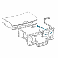 OEM 1999 Ford E-250 Econoline Release Cable Diagram - F7UZ-16916-AB
