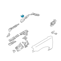 OEM 2002 Nissan Altima Engine Mounting Bracket Member, Left Diagram - 75117-8J030