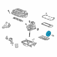 OEM 2008 Honda Accord Pulley, Crankshaft Diagram - 13810-R70-A01