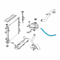 OEM Jeep Grand Cherokee Hose-COOLANT Overflow Diagram - 68316519AA