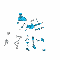 OEM Lexus Brake Booster Assy, W/Master Cylinder Diagram - 47050-60010