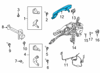 OEM Ford Maverick HANDLE ASY - DOOR - OUTER Diagram - M1PZ-7822404-GAPTM