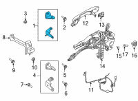 OEM Ford Mustang Mach-E Upper Hinge Diagram - H6BZ-5826800-A