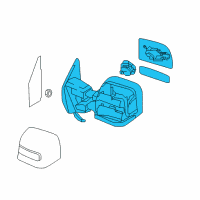 OEM 2020 Nissan Titan XD Mirror Assembly-Outside RH Diagram - 96301-9FT1E