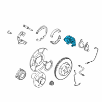 OEM BMW 740Ld xDrive Right Rear Brake Caliper Passenger Side Diagram - 34-21-6-786-832