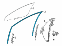 OEM Toyota Mirai Run Weatherstrip Diagram - 68141-62020