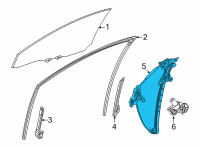 OEM 2021 Toyota Mirai Window Regulator Diagram - 69801-62020