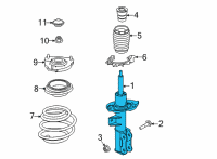 OEM 2022 Kia Carnival STRUT ASSY-FR, LH Diagram - 54650R0150