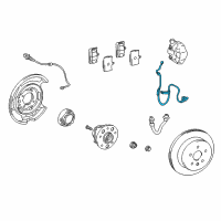 OEM 2002 Lexus LS430 Sensor, Speed, Rear LH Diagram - 89546-50040