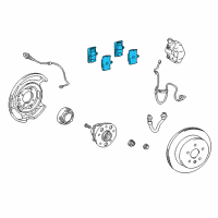 OEM 2003 Lexus LS430 Rear Disc Brake Pad Kit Diagram - 04466-50091