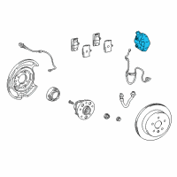 OEM 2003 Lexus LS430 Rear Passenger Disc Brake Cylinder Assembly Diagram - 47730-50160