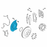 OEM 2019 Ford F-350 Super Duty Splash Shield Diagram - DC3Z-2K005-B