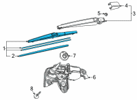 OEM 2021 Toyota Highlander Rear Blade Diagram - 85242-0E110