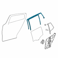 OEM 2017 Infiniti QX30 Glass Run-Rear Door Window RH Diagram - 82330-5DA3A