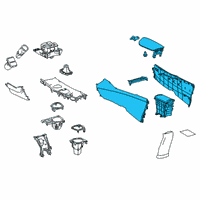 OEM 2019 Toyota C-HR Console Assembly Diagram - 58910-10070-C0