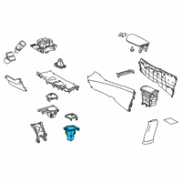 OEM 2020 Toyota C-HR Rear Cup Holder Diagram - 55630-10020