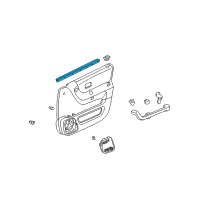 OEM 1998 Honda CR-V Weatherstrip, FR. Door (Inner) Diagram - 72335-S10-003