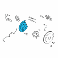 OEM Lincoln Splash Shield Diagram - DE9Z-2C028-A