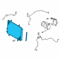 OEM 2017 Toyota Camry Condenser Assembly Diagram - 88460-AZ004