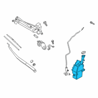 OEM Kia Forte Windshield Reservoir Assembly Diagram - 98611M7100