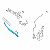 OEM 2022 Kia Forte Windshield Wiper Arm Assembly Diagram - 98321M6000