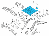 OEM Toyota GR86 Rear Floor Pan Diagram - SU003-10522