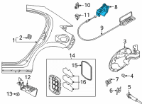 OEM 2016 Scion iA Release Handle Diagram - 77306-WB001