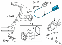 OEM 2020 Toyota Yaris Release Cable Diagram - 77035-WB004