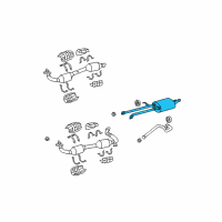 OEM 2012 Toyota Tundra Muffler & Pipe Diagram - 17420-0F042