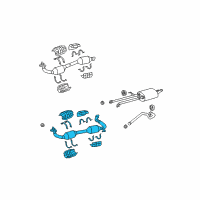 OEM 2012 Toyota Tundra Front Pipe Diagram - 17450-0P180