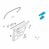 OEM 2014 Hyundai Genesis Rear Power Window Sub Switch Assembly, Left Diagram - 93580-3M100-PB2