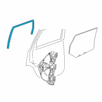 OEM 2014 Jeep Grand Cherokee WEATHERSTRIP-Rear Door Glass Run Diagram - 55399189AG