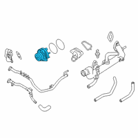 OEM 2020 Infiniti QX60 Pump Assembly Water Diagram - 21010-6KA1A