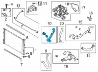 OEM 2022 Hyundai Sonata Hose Assembly-Radiator, UPR Diagram - 25414-L5000