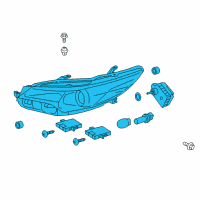 OEM 2017 Toyota Camry Composite Headlamp Diagram - 81150-06C80