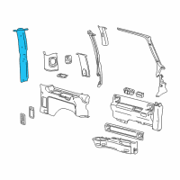 OEM 1998 Chevrolet Astro Molding-Body Rear Corner Garnish *Paint To Mat*Graphite)(Pa Diagram - 15628879