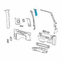 OEM Chevrolet Astro Molding Asm-Center Pillar Garnish *Neutral Medium Diagram - 15187047