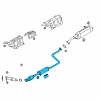 OEM Hyundai Elantra GT Center Muffler Complete Diagram - 28600-G3410