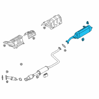 OEM Hyundai Elantra GT Rear Muffler Assembly Diagram - 28710-G3410