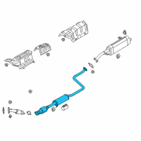 OEM Hyundai Elantra GT Center Muffler Assembly Diagram - 28650-G3410