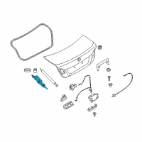 OEM 2011 BMW 1 Series M Right Trunk Lid Hinge Diagram - 41-00-7-230-860