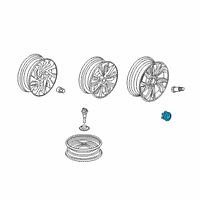 OEM 2020 Honda Civic Cap Assembly, Aluminum Wheel Center Diagram - 44732-TGG-A01