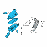 OEM 2009 Ford Crown Victoria Air Cleaner Assembly Diagram - 8W7Z-9600-B